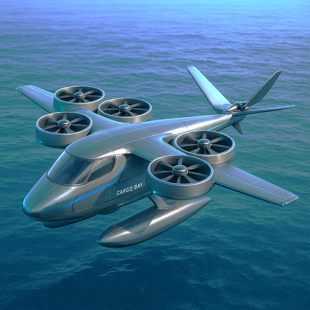 Zelta flagship hybrid VTOL visual representing the filed core system