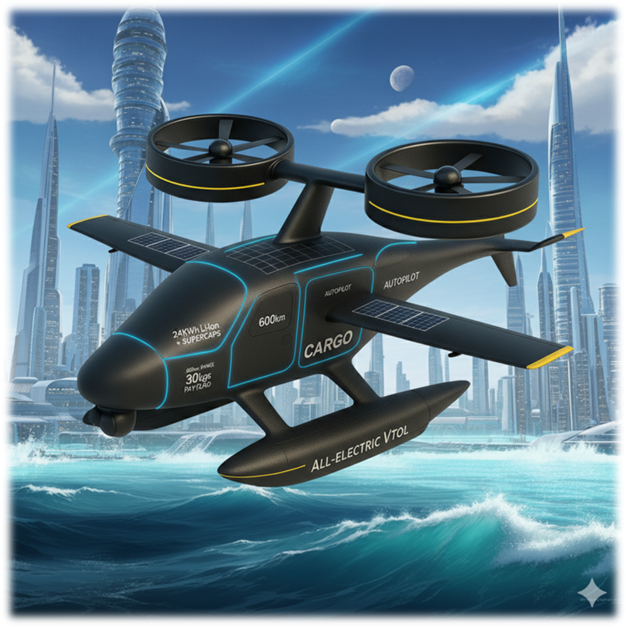 Zelta all-electric mini VTOL cargo UAV concept render